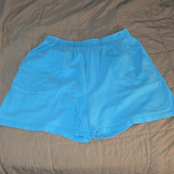 St. John's Bay Pants - St. Johns Bay Blue Athletic Shorts with Elastic Waistband